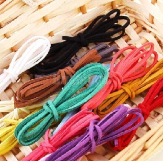 2-5met dây da lộn 3mm nhiều màu