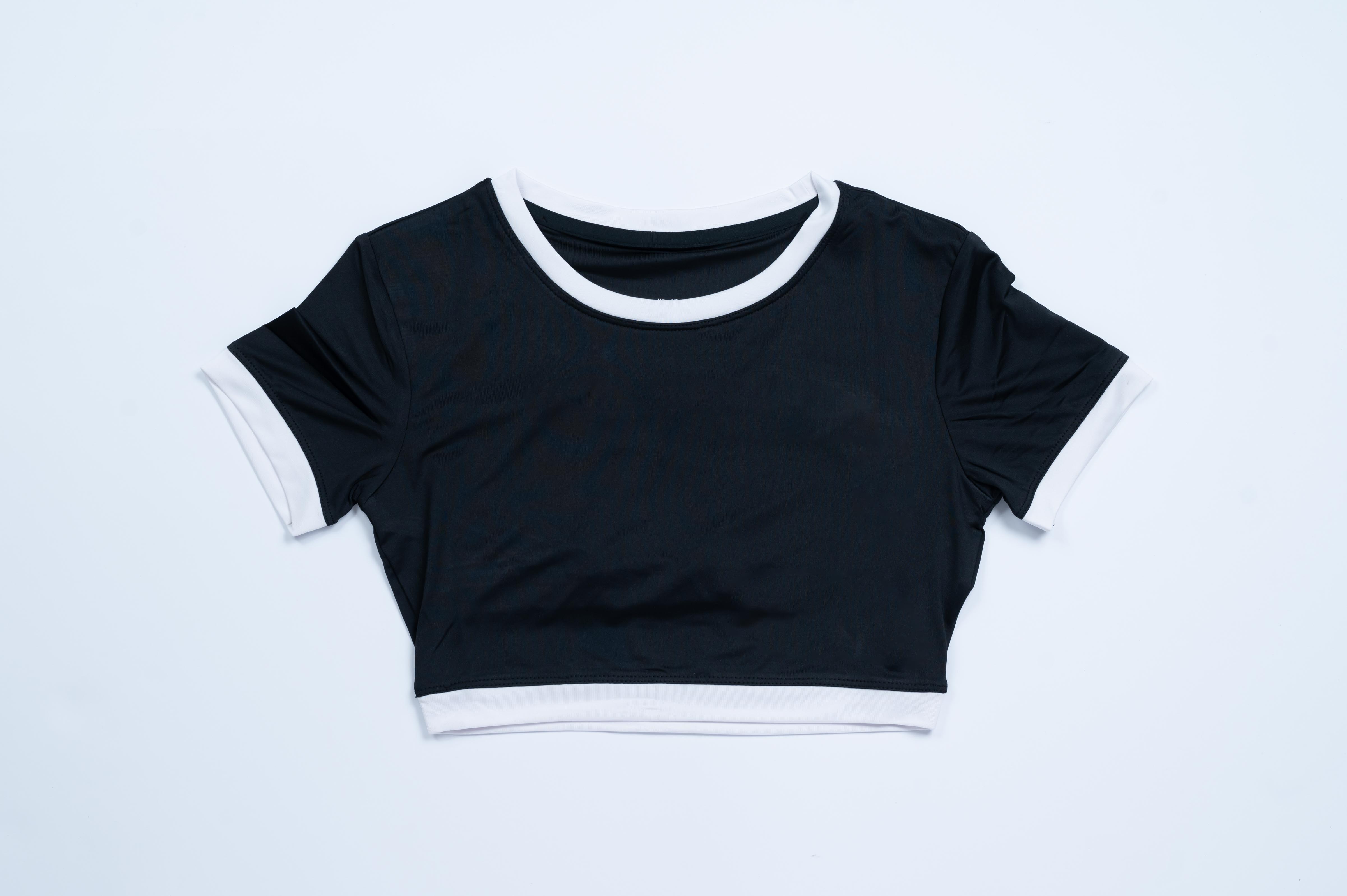 [HCM]Áo Croptop Tập Gym Yoga Viền Tay CH027