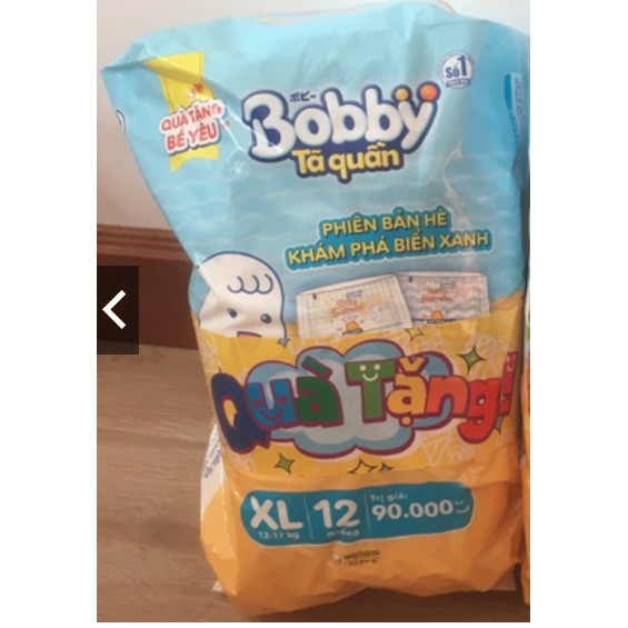 Tã quần Bobby M12/ L12/ XL12/ XXL12 ( Hàng KM)