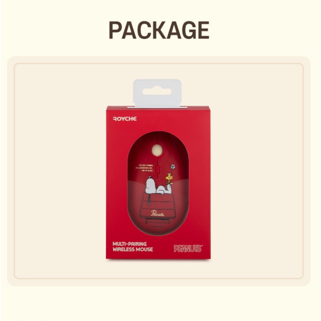 CHUỘT KHÔNG DÂY SNOOPY RED BLUETOOTH WIRELESS MULTI-PAIRING
