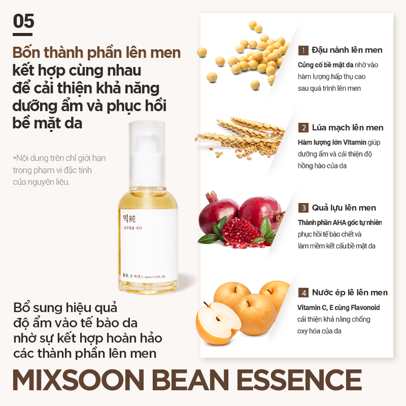 Combo Dưỡng Da Mixsoon Tinh chất Master Serum 60ml + Tinh chất Bean Essence 50ml