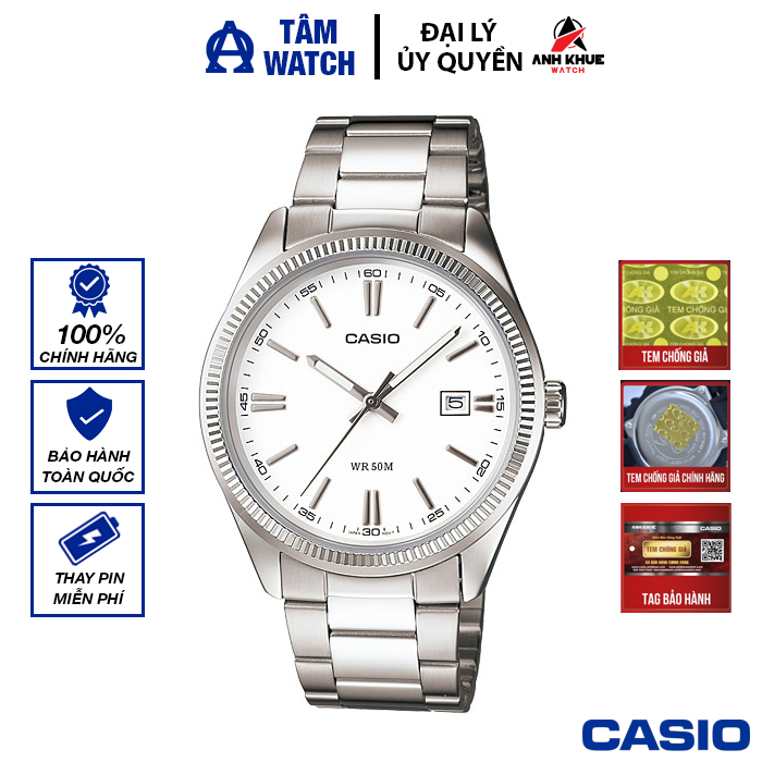 Đồng hồ nam dây kim loại Casio Standard chính hãng Anh Khuê MTP-1302D-7A1VDF (38mm)