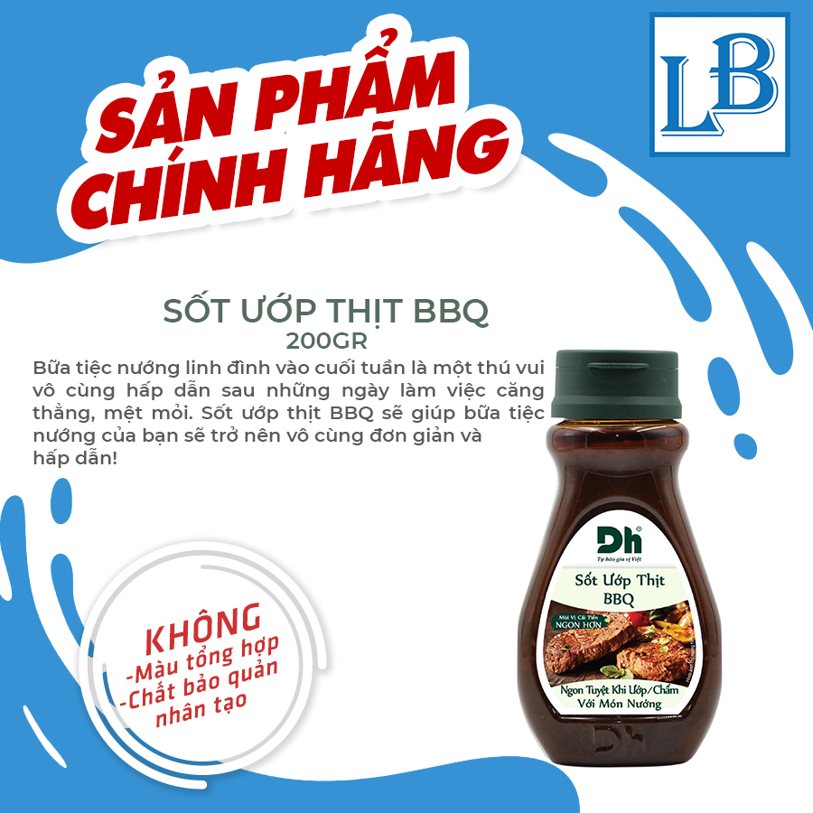 [HCM]Sốt Ướp Thịt BBQ Dh Foods 200gr