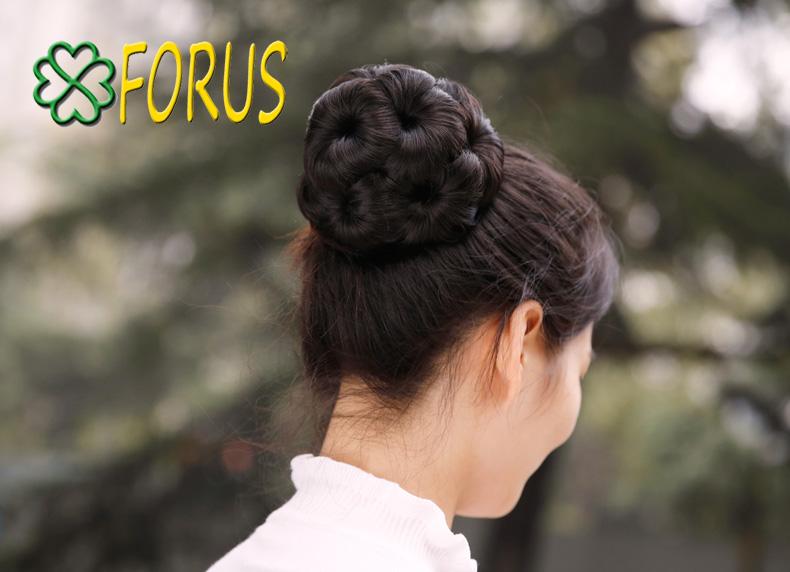 Tóc búi hoa kẹp, màu [nâu đỏ 2/33] tóc giả nữ