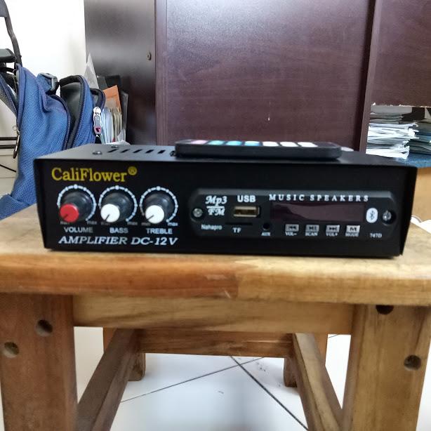 Amply DC 12V có USB / Bluetooth / Thẻ SD / FM CaliFlower