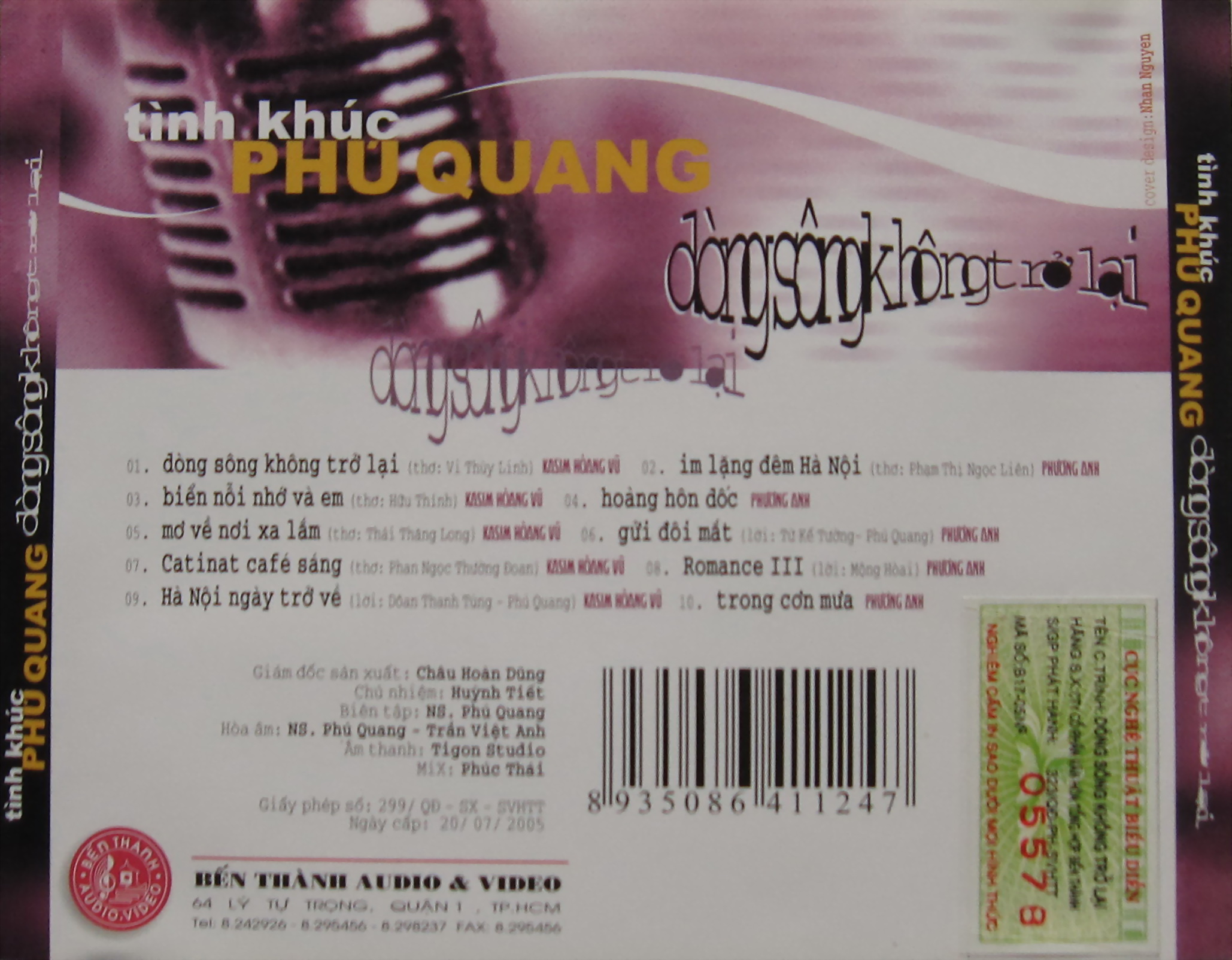 Bộ 6 đĩa CD nhạc tình khúc Phú Quang 1