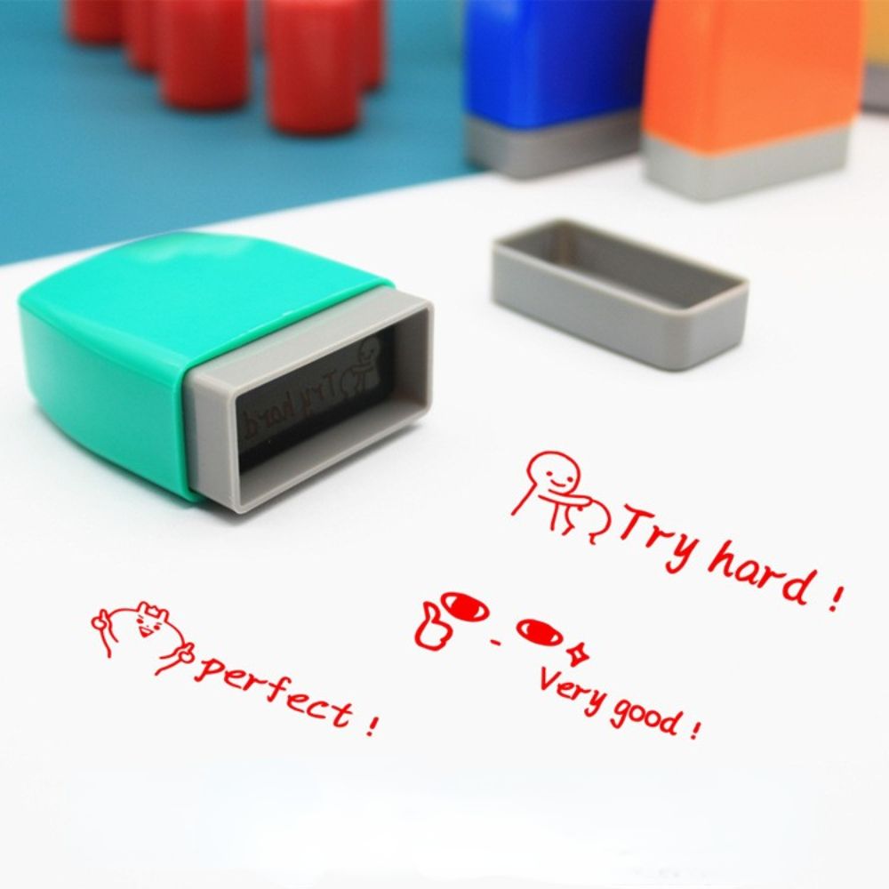 SHUI70300 Student Children Teacher Aids Elementary School Teacher Comment Tool Time Saving Encouragement Stamps Reward Stamps Performance Reviews Stamps Commentary Seals