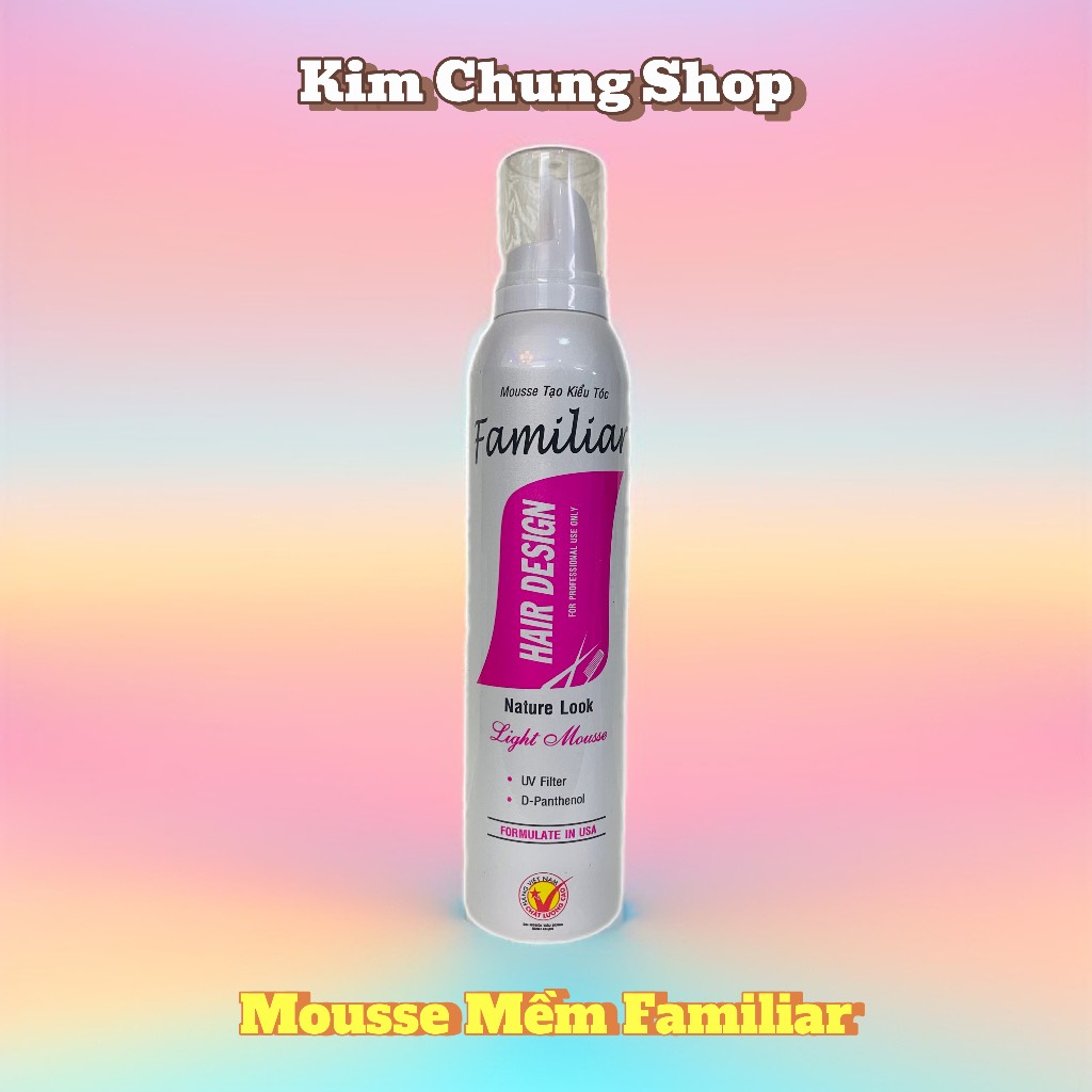 Mousse Tạo Kiểu Tóc FAMILIAR 250ml (Mus cứng/mềm)