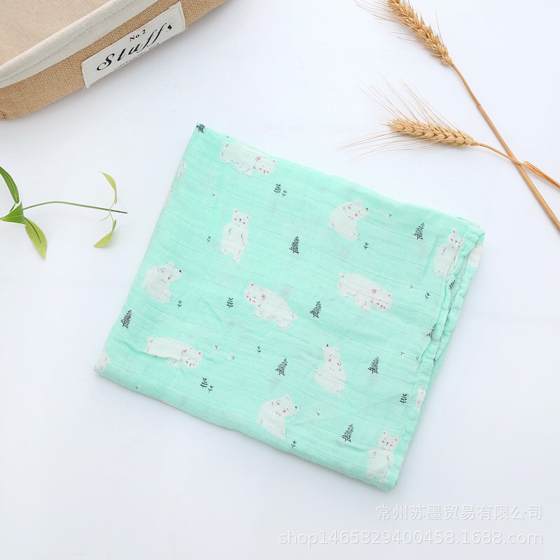 [THANH LÝ]Khăn Xô Tắm Cotton 4 Lớp Cho Bé