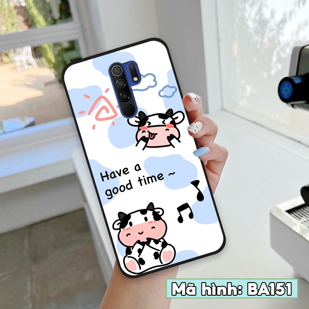 Ốp lưng Xiaomi Redmi Note 8 Pro / Redmi 9, ốp điện thoại xiaomi hình bò sữa dễ thương