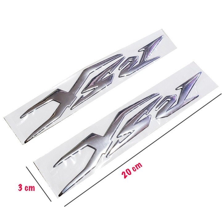 DECAL TEM XE 3D RSX - MÀU BẠC