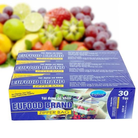 Túi zip đựng thực phẩm có khóa kéo Eufood, cam kết hàng đúng mô tả, chất lượng đảm bảo an toàn cho sức khỏe người tiêu dùng