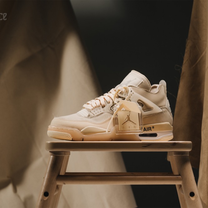 Giày J0rdan 4 Retro Off-White Sail ( JD4 trắng kem)
