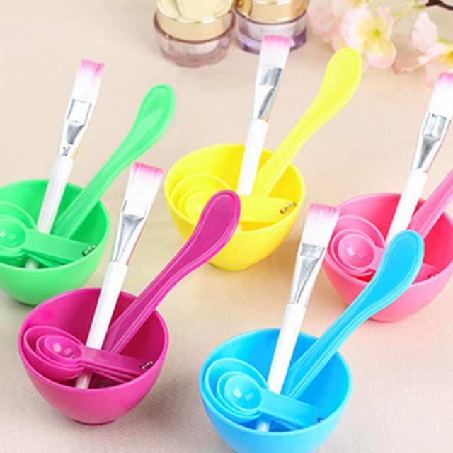Bộ chén cọ dụng cụ trộn đắp mặt nạ 4 trong 1