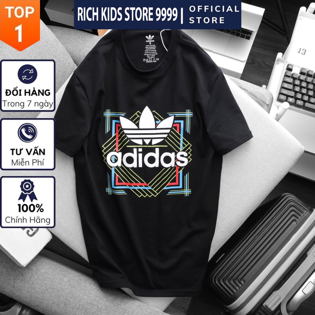 Áo thun adidas nam nữ chính hãng 100% cotton adidas họa tiết mẫu 37