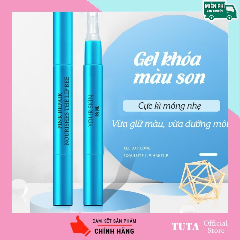 Gel khóa màu son môi Your Skin Lip Bee giúp giữ màu son bền màu không trôi không lem gel giữ son chính hãng nội địa Trung GEL-SON