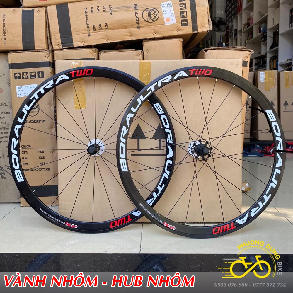 Bộ vành nhôm xe đạp road bora ultra two 700cx40mm - hub nhôm