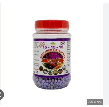 Phân tan chậm Hàn Quốc NPK 15-15-15 - lọ 150g