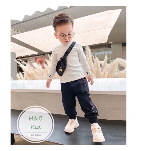 Set Áo Cổ 3P + Quần Dài Da Cá Cho Bé