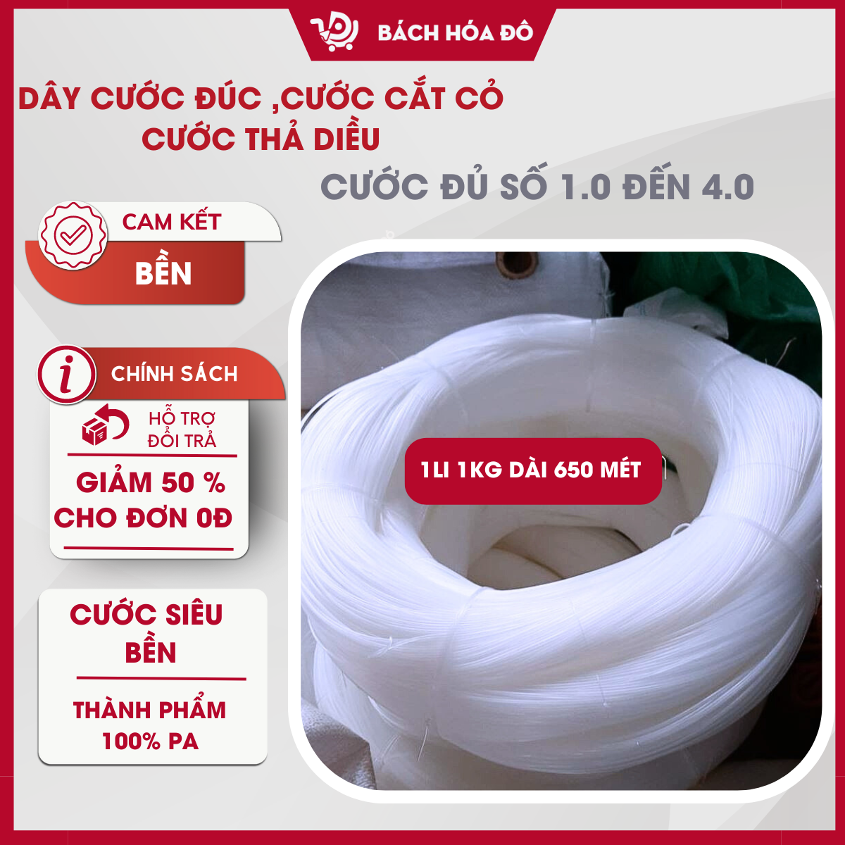 [ 1ly~3;5ly - 0.5kg]  Cước Đúc , Dây Cước Thả Diều