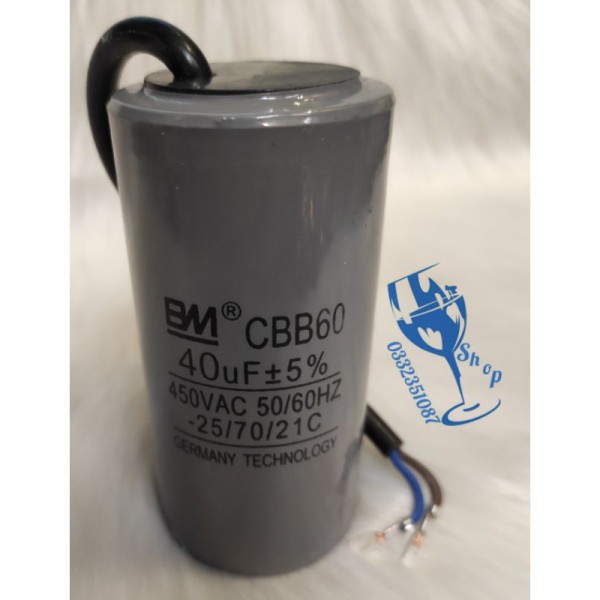 Bảng giá tụ BM CBB60 40uf 450v loại tốt dùng cho máy bơm - mô tơ