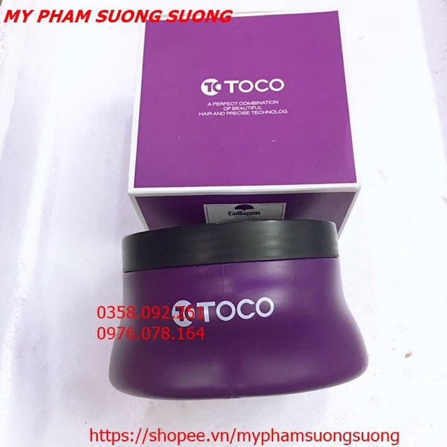 Ủ Hấp dầu tóc phục hồi Toco Collagen 600ml
