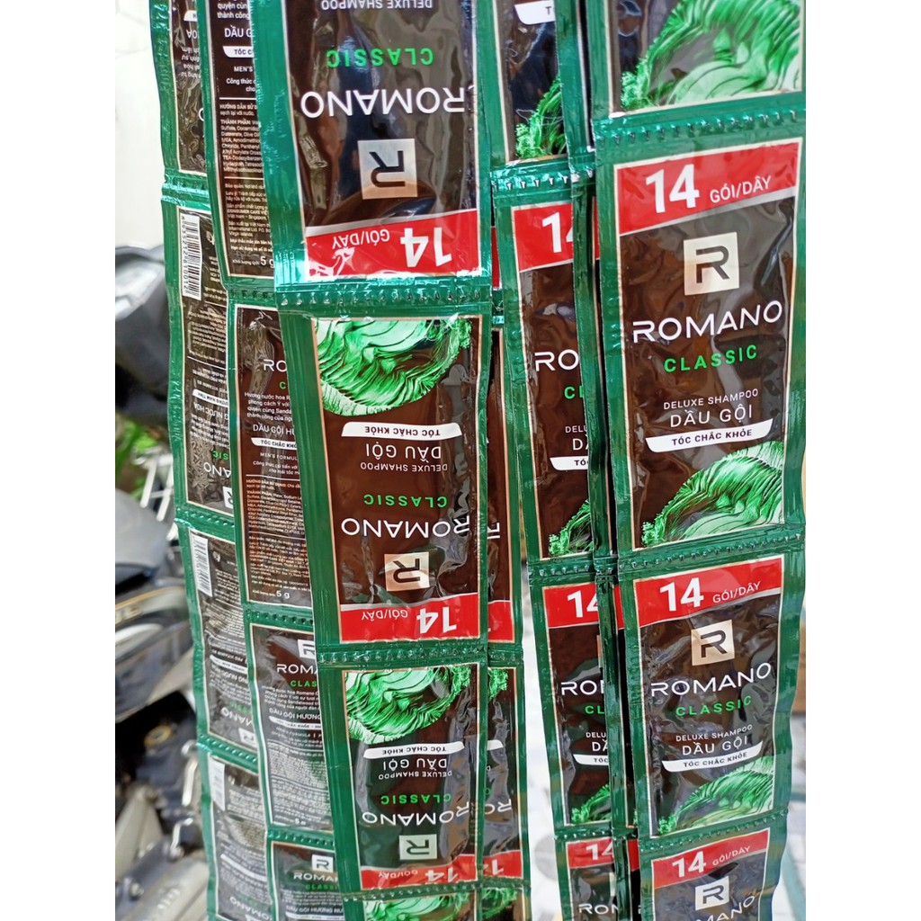 Set 50 gói dầu gội Romano 5g