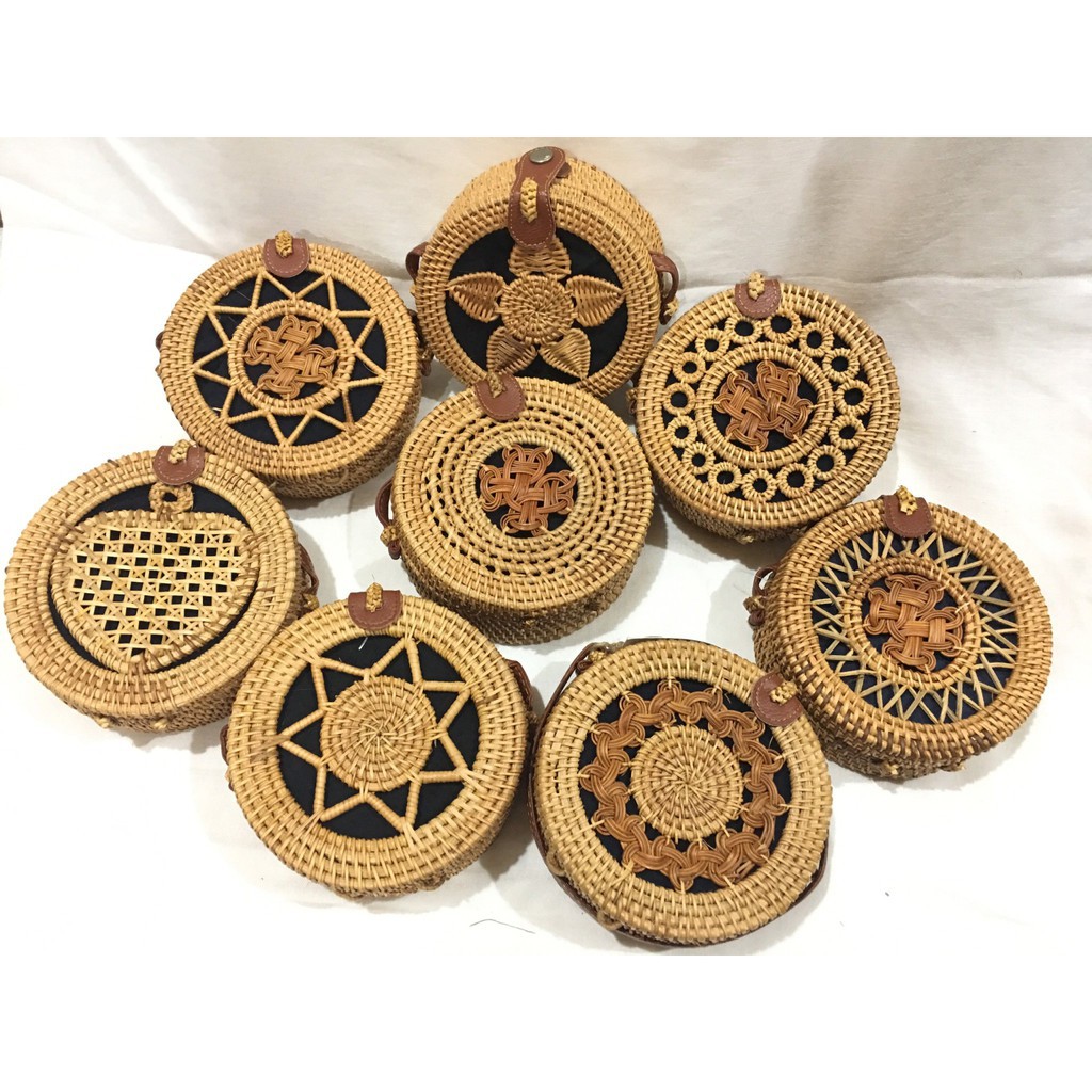 Túi mây tròn đi biển Mandala D20/D16cm