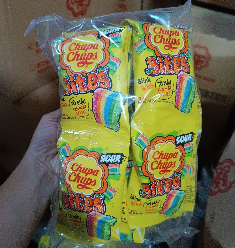 Chupa Chups sour bites bịch 16 gói
