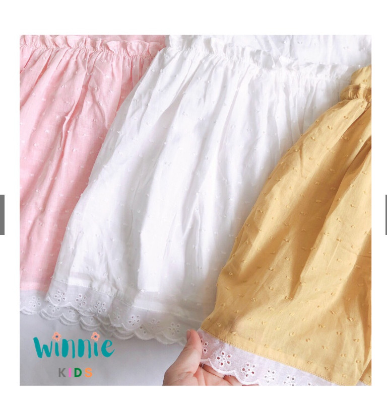 Đầm dây hoa cúc cho bé gái màu hồng từ 2-6 tuổi