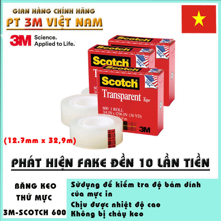 Băng keo thử mực, thử sơn 3M Scotch 600