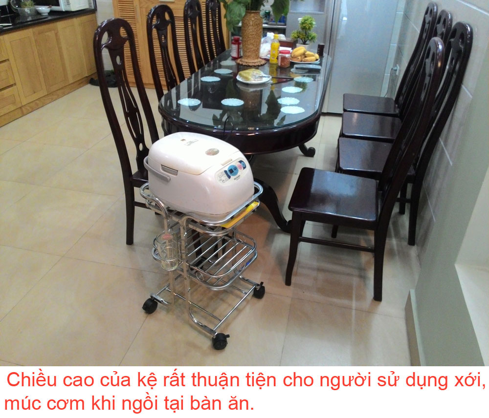 Kệ để nồi cơm điện cho bàn ăn