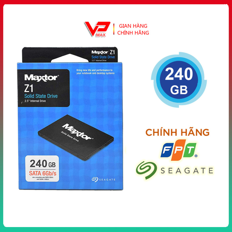 Bảng giá Ổ cứng SSD 240GB Seagate Maxtor Z1 2.5 hãng FPT phân phối bảo hành 3 năm dùng laptop, máy tính - vpmax Phong Vũ