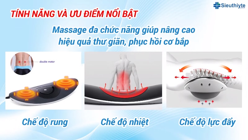Máy massage lưng Alphay JKAH-2 tích hợp hồng ngoại, xoa bóp, thư giãn, làm nóng thắt lưng, giảm đau nhanh chóng + 3 mức nhiệt độ + Bảo hành 12 tháng
