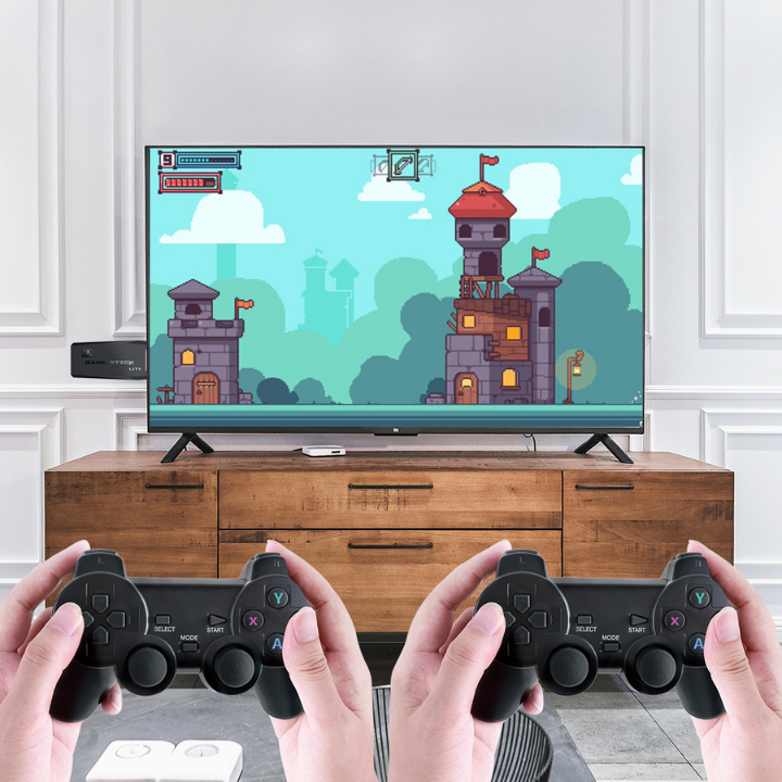 Cheap wireless controller game console, 4 button game stick HDMI 10000 games, wireless controller gamer, 4K TV game console