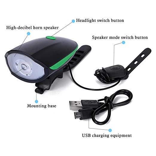 ĐÈN CÙNG CHUÔNG CHO XE ĐẠP; SPEAKER BICYCLE LIGHT 7588 140DB