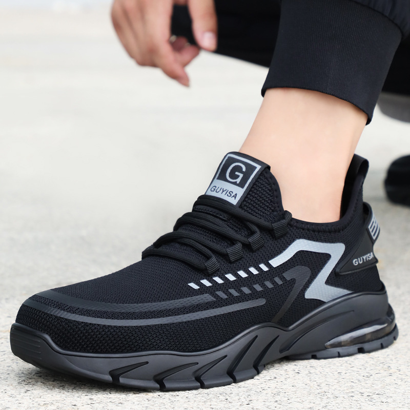 Giày thể thao nam sneakers màu đen tre trung kiểu dáng mới ôm chân nhẹ thoáng tăng ma sát dùng đi học đi chơi sự kiện ngoài trời A 03