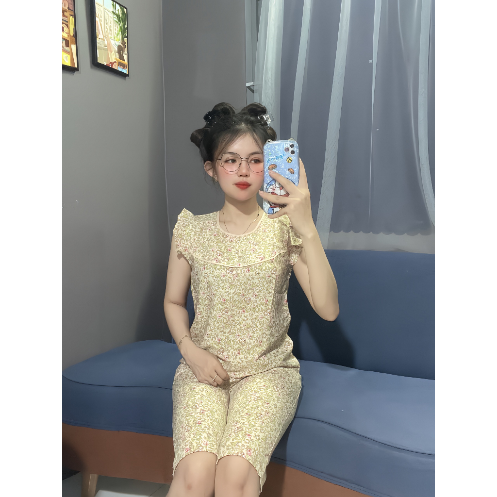 ĐỒ BỘ LỤA LỬNG TAY CÁNH TIÊN MẶC NHÀ SIZE 40-65KG-N