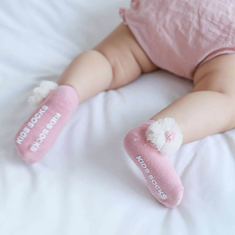 Set 3 Đôi Tất Trẻ Em 100% Cotton Chống Trơn Trượt Hàng Xuất Nhật Tất Cho Bé Gái Từ Sơ Sinh Đến 3 Tuổi