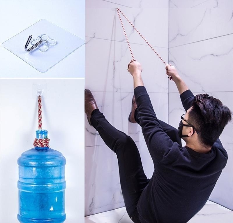 Combo 5 Móc Treo Dán Tường Trong Suốt Siêu Dính Tiện Lợi