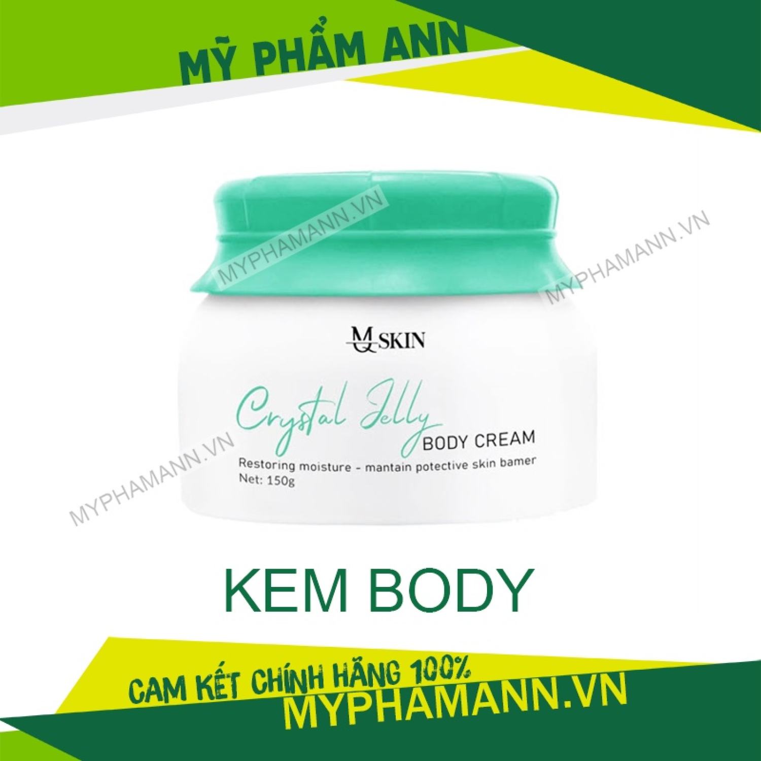 Kem body huyết thanh diệp lục mq skin chính hãng mqskin 150g