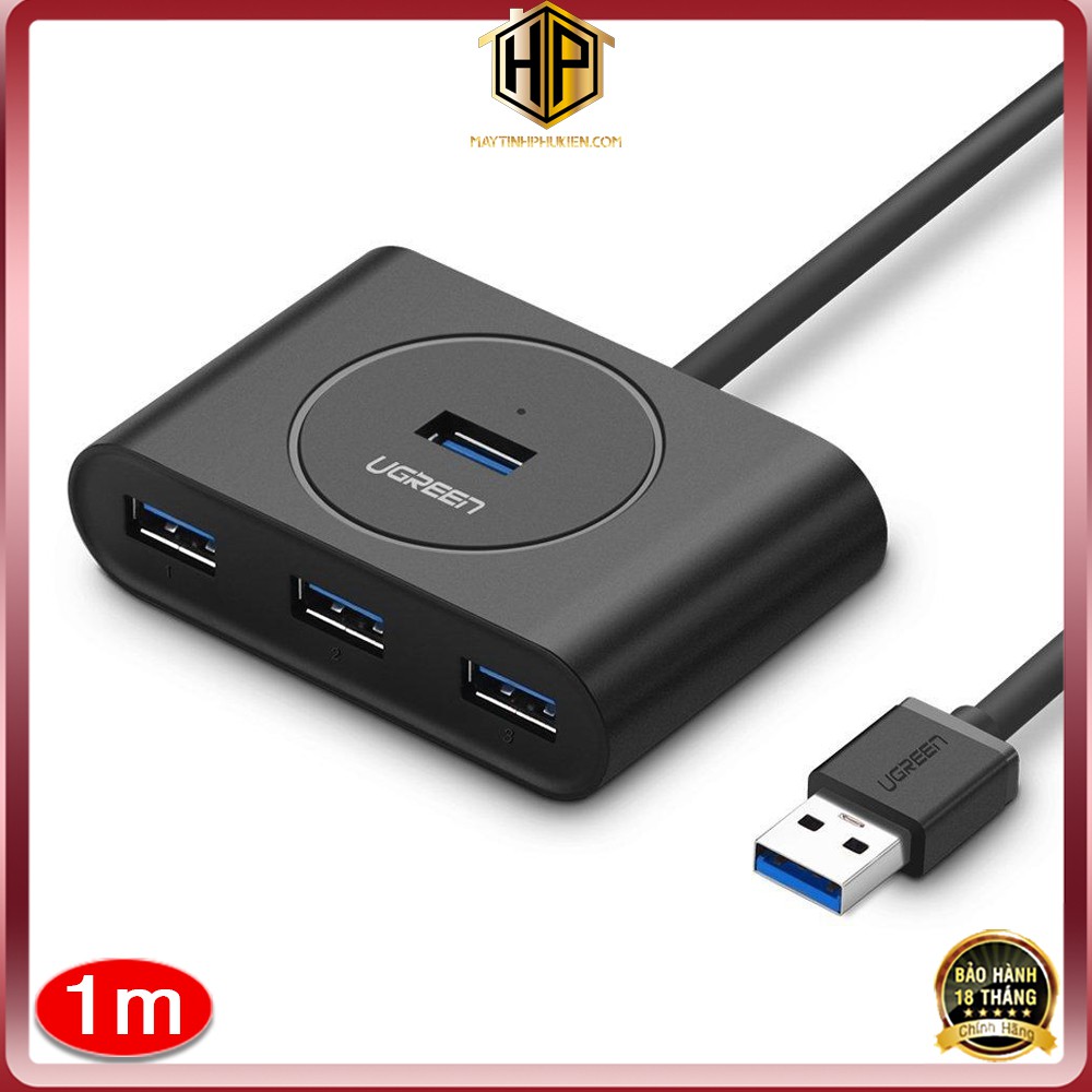 Ugreen 20291 - bộ chia 4 cổng usb 3.0 dây dài 1m chính hãng