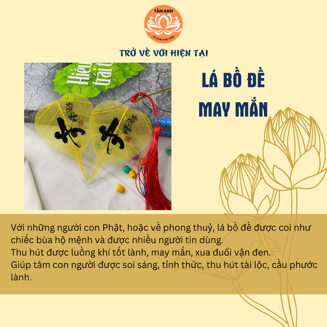 Lá bồ đề thư pháp cầu bình an may mắn nhiều mẫu