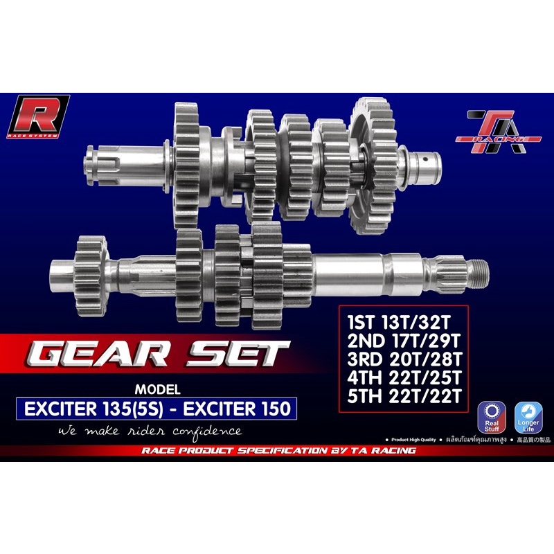 Bộ 5 số ta racing xe ex135 5s / ex150