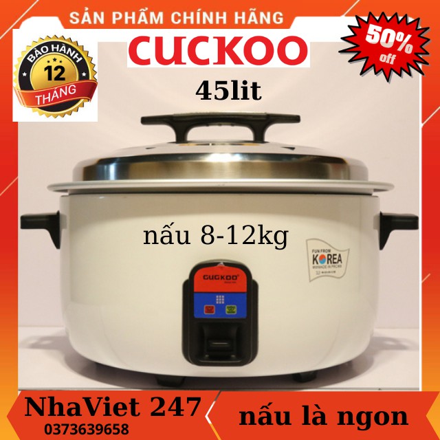 Nồi cơm điện công nghiệp cuc koo -nhập khẩu- công nghệ hàn quốc -45lit-4500w-bền đẹp- cơm ngon-bh 12 thang
