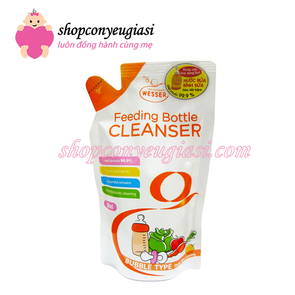 Nước Rửa Bình Sữa Wesser Dạng Túi 500ml - Xuất Xứ Hàn Quốc