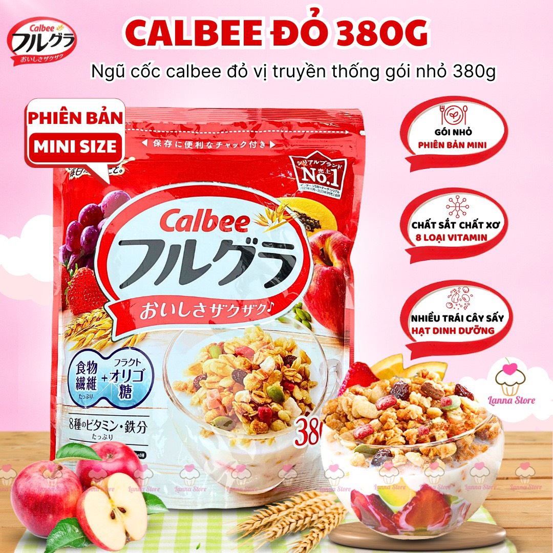 【TẶNG THÊM +50G】Ngũ cốc Calbee ăn kiêng giảm cân Nhật Bản mix hoa quả trái cây sữa chua dùng ăn sáng siêu thơm ngon - Lanna Store