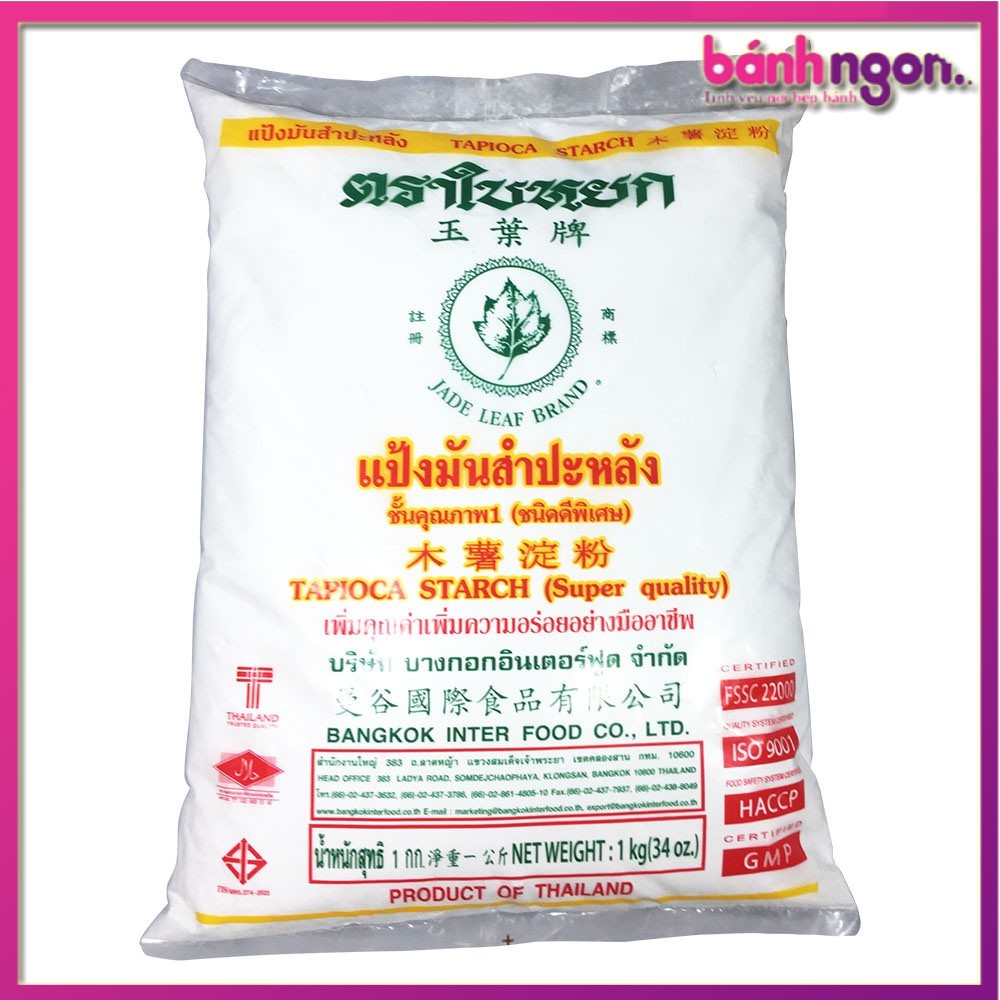 Tinh Bột Năng Thái Jade Leaf Tapioca Starch Thailand Gói 1kg