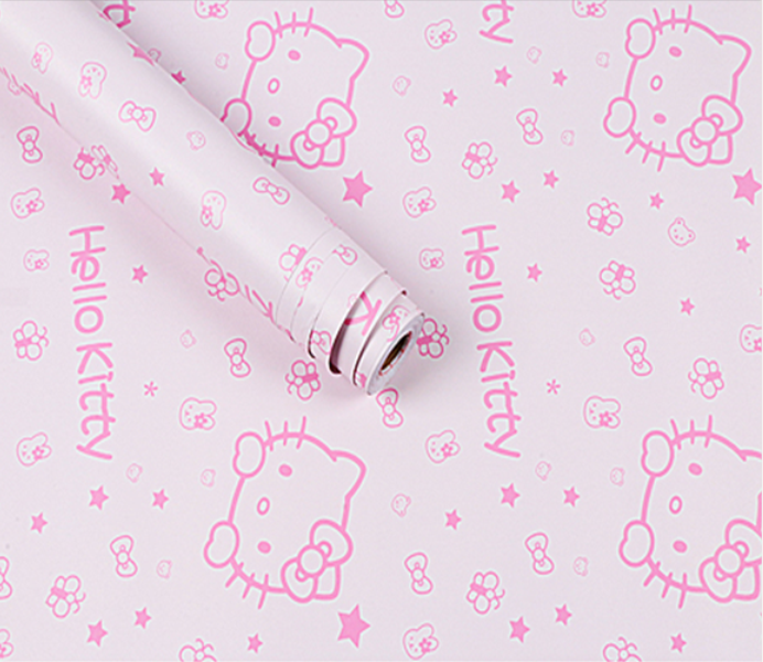 CUỘN 5M X 0.45M DECAL GIẤY DÁN TƯỜNG HELLO KITTY KEO SẴN BÓC DÁN A073