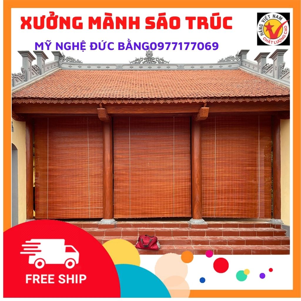 Mành sáo trúc che nắng ban công  rộng 1m x cao 3mx2m x1m50  Rèm trúc treo cửa sổ Màn sáo trúc che mưa có dây kéo